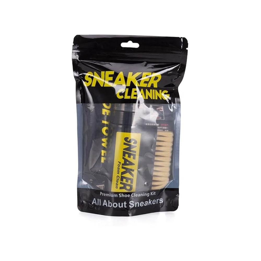 3 in 1 Complete Shoe Care Kit: shoe polish + deep cleaning brush + microfiber towel with effective foaming function, perfect for keeping