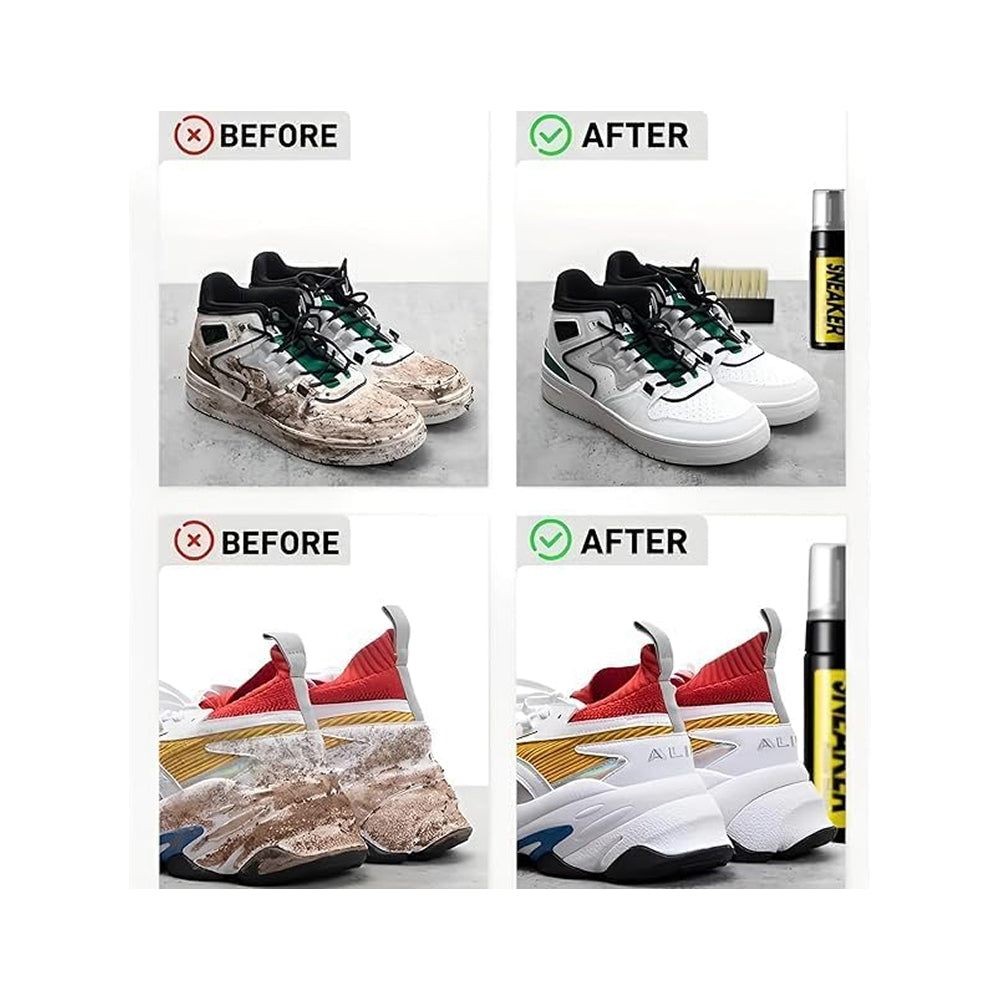 3 in 1 Complete Shoe Care Kit: shoe polish + deep cleaning brush + microfiber towel with effective foaming function, perfect for keeping