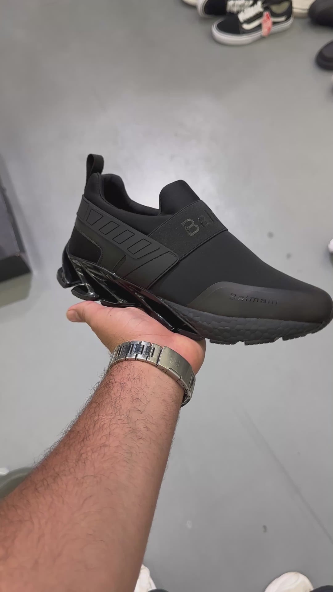 Balmain Slip on Black Sneakers
