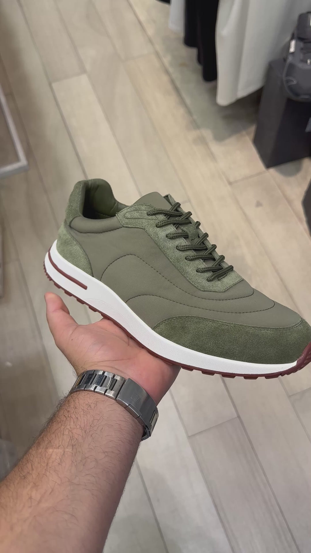 Loro Piana Weekend Walk Sneaker - Khaki