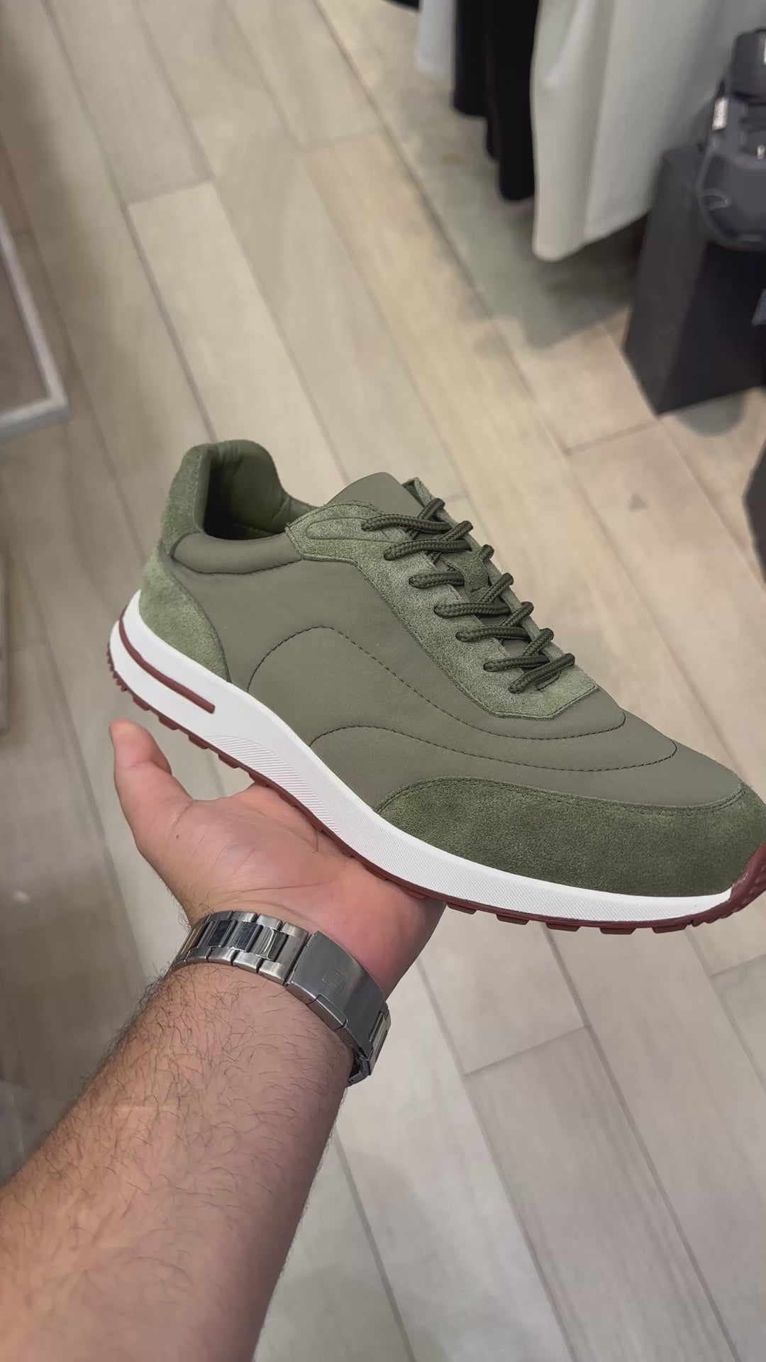 Loro Piana Weekend Walk Sneaker - Khaki