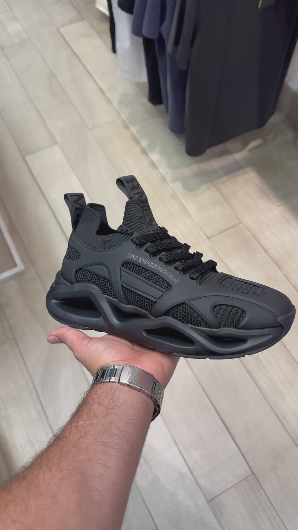 EA7 Emporio Armani Infinity Cage "Triple Black" Sneaker